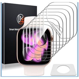 LK 6-Pack Screen Protector for Apple Watch Series 10/11 (42mm), Self-Healing TPU